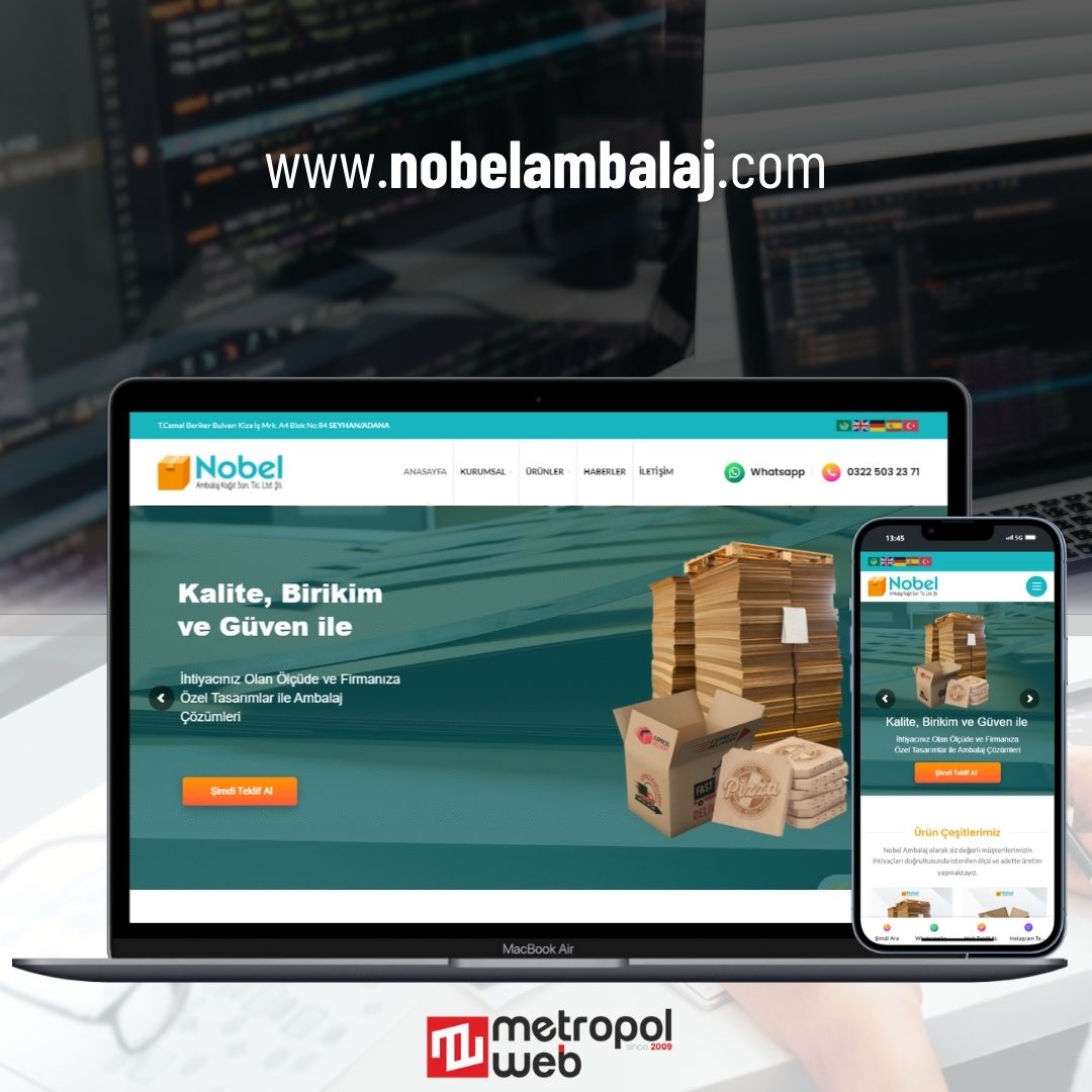 Nobel Ambalaj'ın tercihi METROPOL WEB!